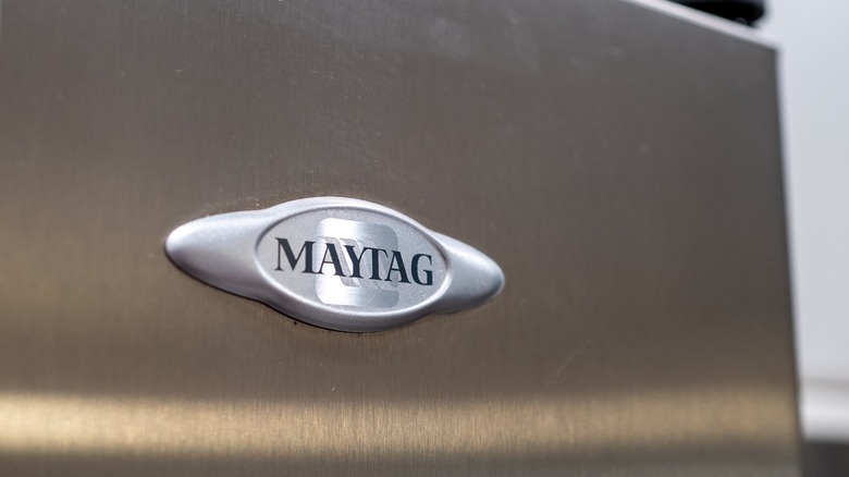 Maytag logo on appliance