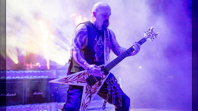 Kerry King of Slayer with B.C. Rich guitar