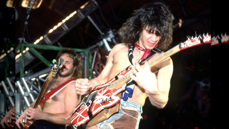 Eddie Van Halen with Kramer guitar