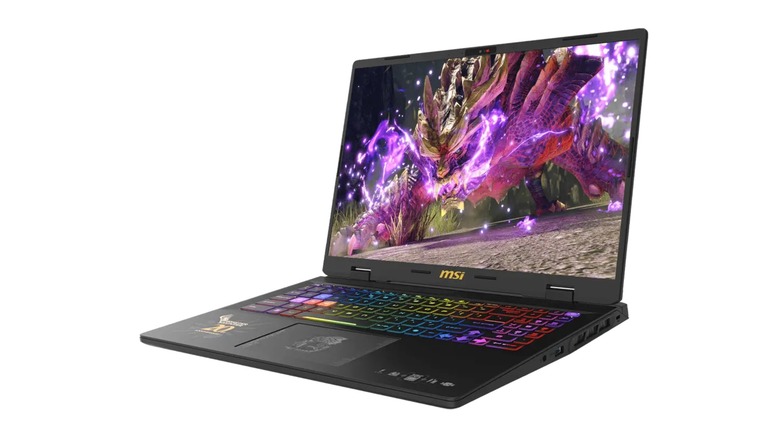 msi crosshair gaming laptop monster hunter mockup