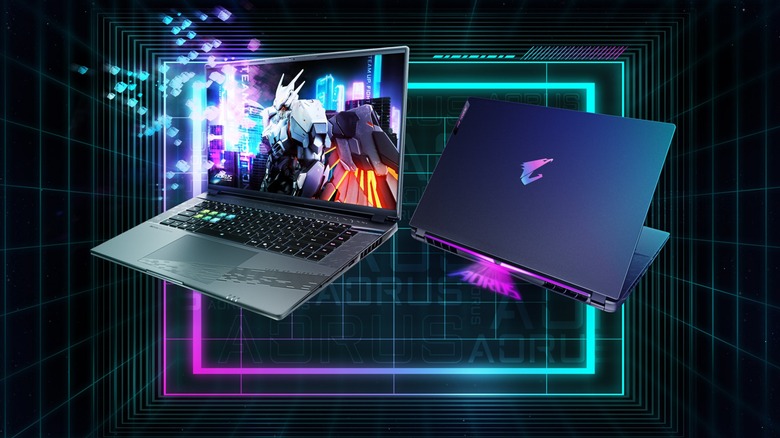 gigabyte aorus gaming laptop mockup