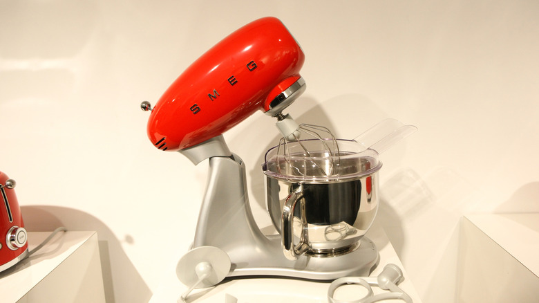 a Smeg mixer on display