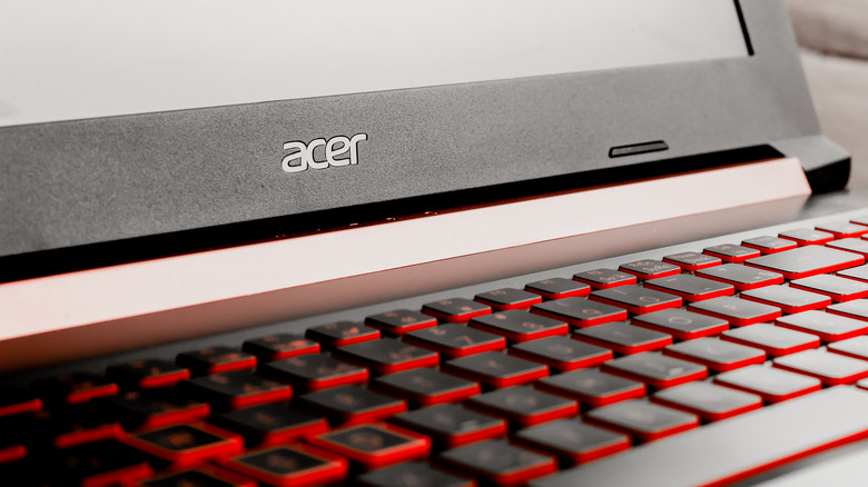 Acer laptop close-up