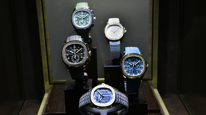 Patek Philippe watches on display