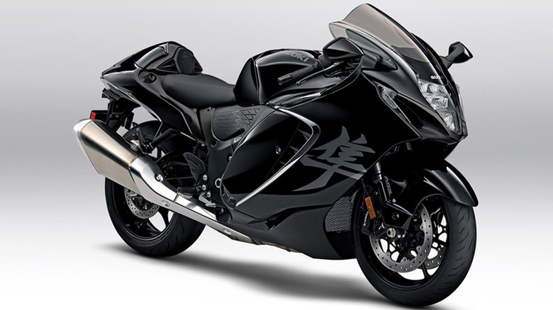 A black 2023 Suzuki Hayabusa