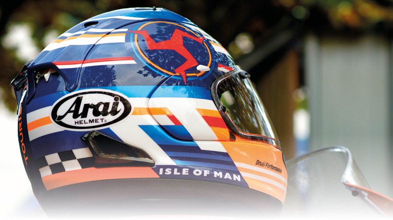 Arai helmet closeup