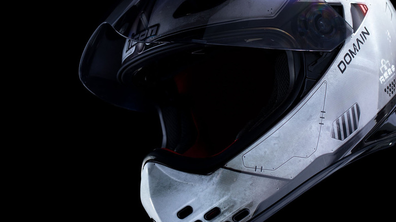 Closeup of an Icon helmet