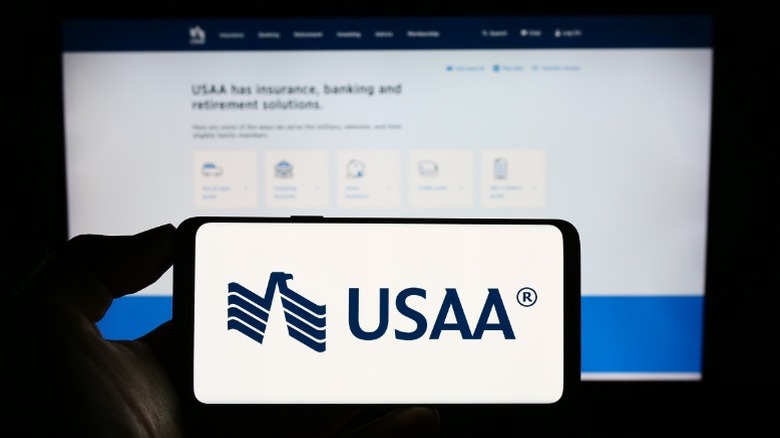 USAA logo on a pone