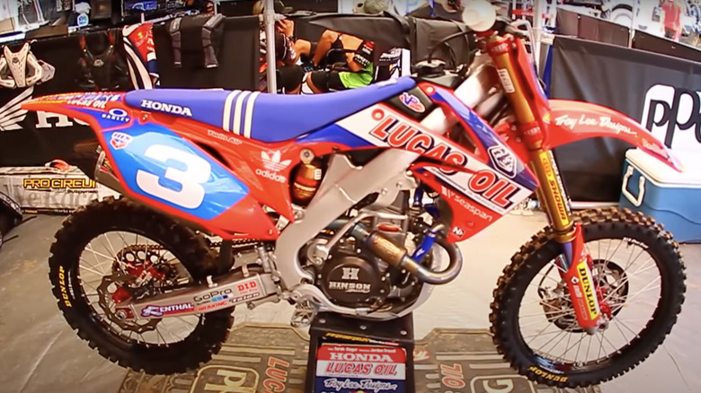 A Lucas Oil dirt bike