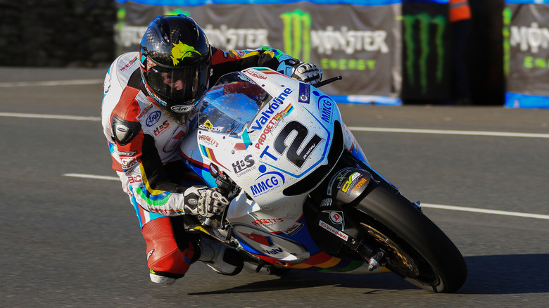 A Valvoline-sponsored motorcycle