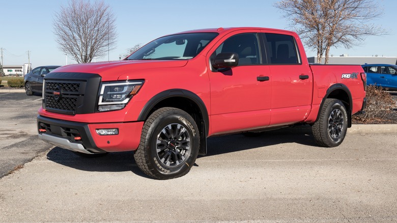 Nissan Titan in a parking lot