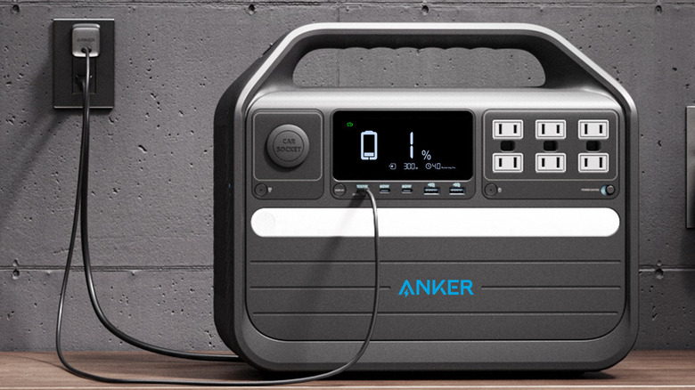 Anker power station plugged in