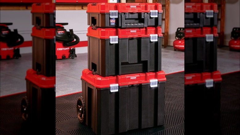 Craftsman toolboxes in garage