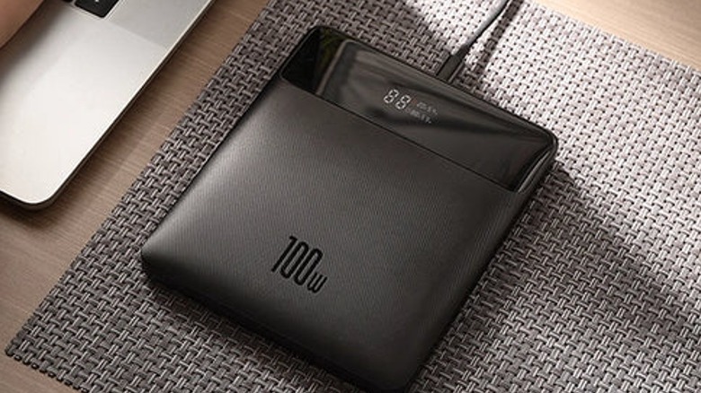 Baseus power bank on desktop