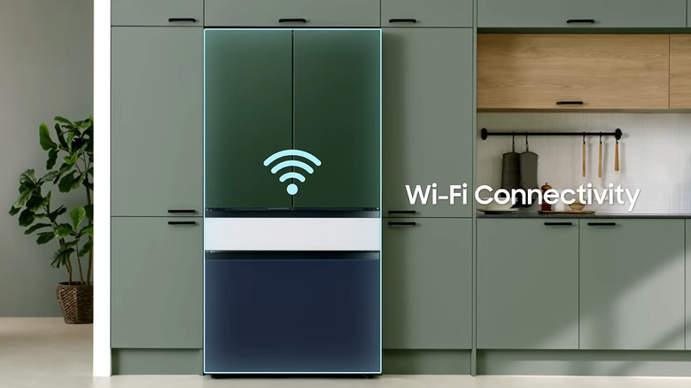 A fridge marked with WiFi Connectivity