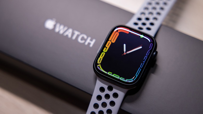 The Apple Watch 7 on display