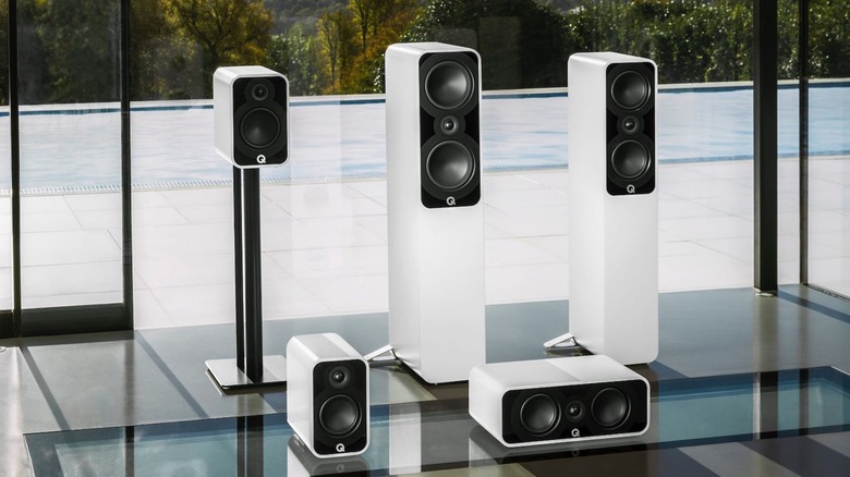 Q Acoustics speakers on display