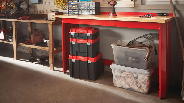 Craftsman workbench in red