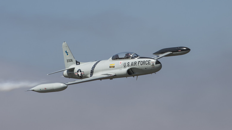 T-33 Shooting Star flying