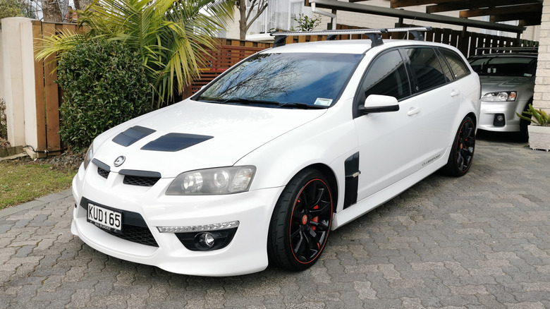 White 2020 HSV Clubsport parked in driveway