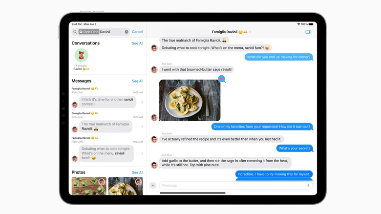  iPadOS 17 Messages text