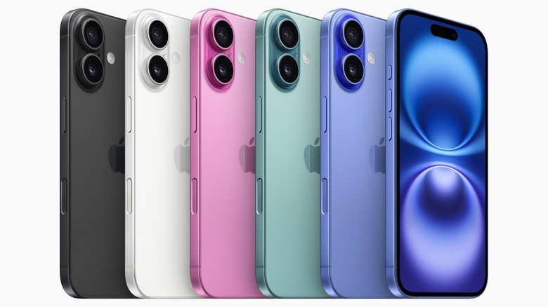 The iPhone 16 in different colors