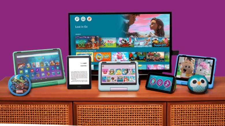 Devices showing kid-friendly media