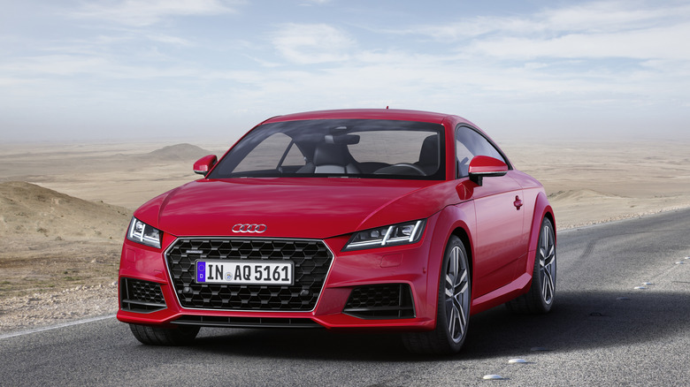 Audi TT on desert road