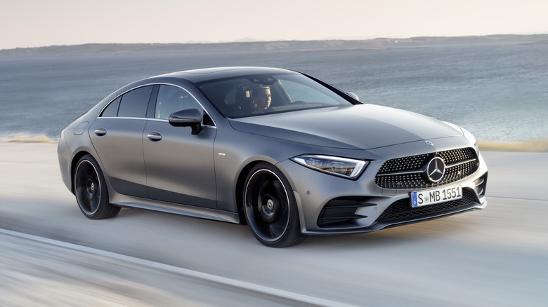 Mercedes-Benz CLS on coastal road