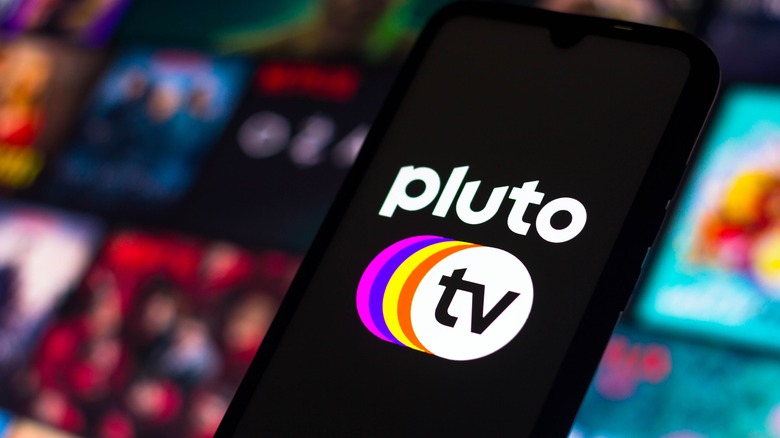 Pluto TV app on smartphone