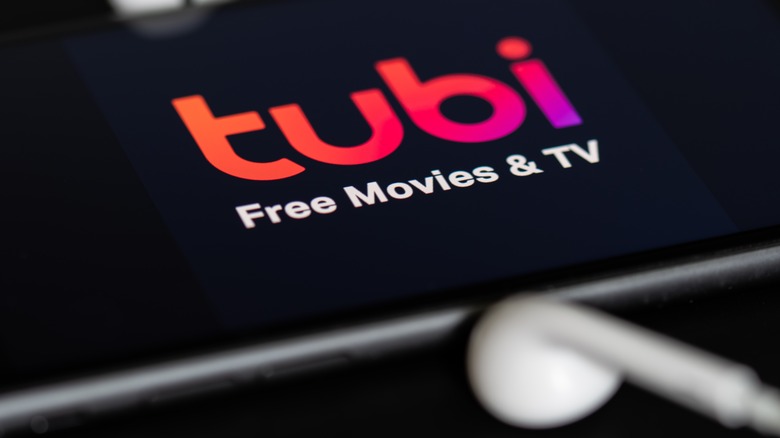 Tubi logo on device