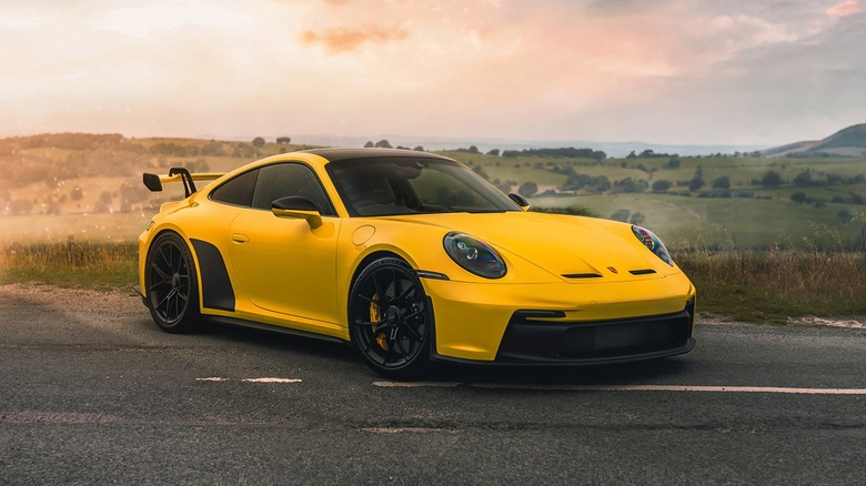 yellow Porsche 992