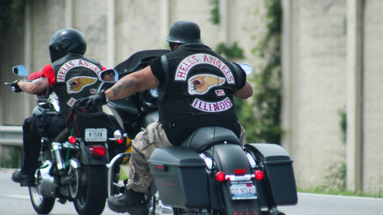 two Hells Angels riders