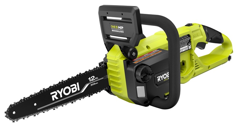 a 12 inch Ryobi chainsaw