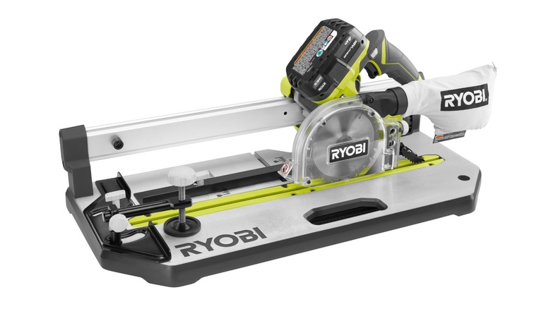 a Ryobi flooring saw