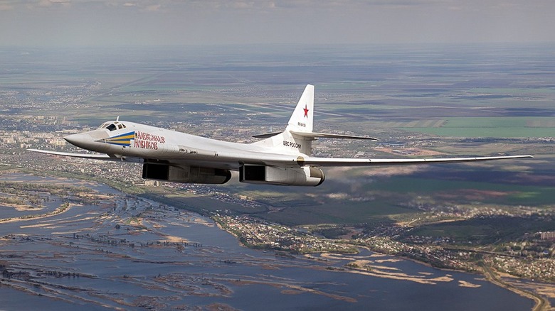 Tu-160 Aleksandr Novikov in flight over Russia