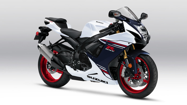 White and blue 2024 GSXR750