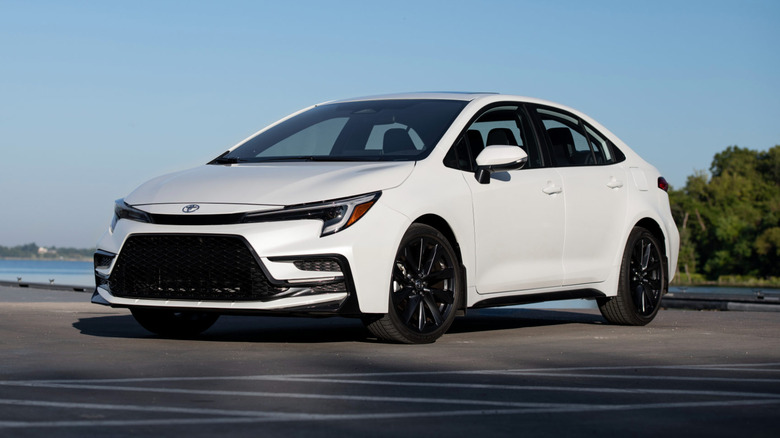 White 2024 Toyota Corolla in parking lot