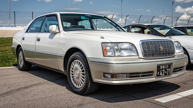 white Toyota Crown Majesta