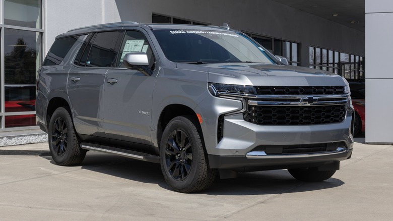 gray chevrolet tahoe truck suv dealership