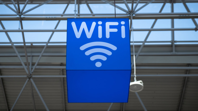 Wi-Fi sign in airport