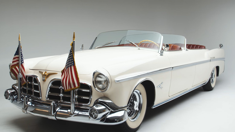 The 1952 Chrysler Parade Phaeton on display