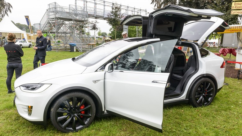 Tesla Model X with doors open