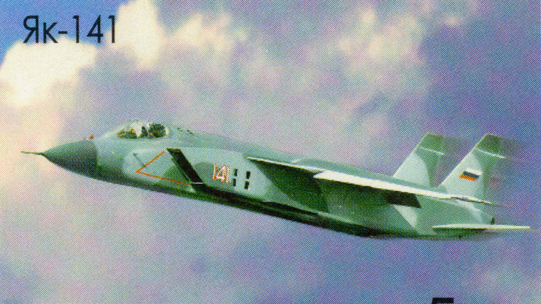 Yak-141 Russian postage stamp