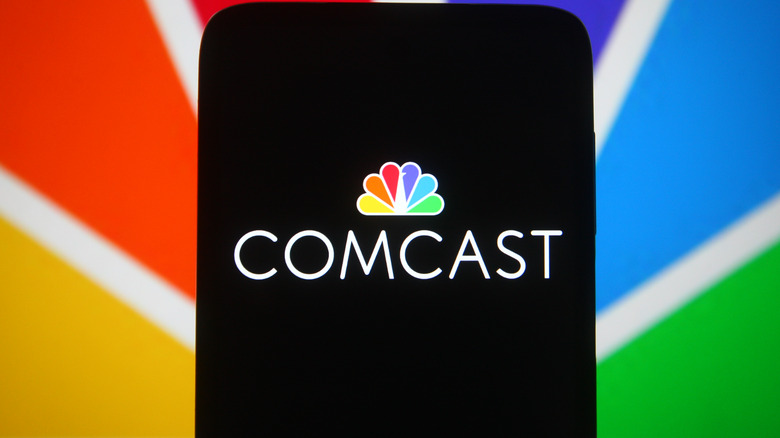 Comcast logo on screen