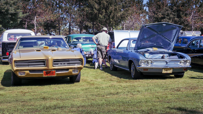 Pontiac GTO and Chevy Corvair 