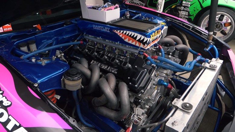 Toyota Century V12 engine in a Nissan S14 drift car