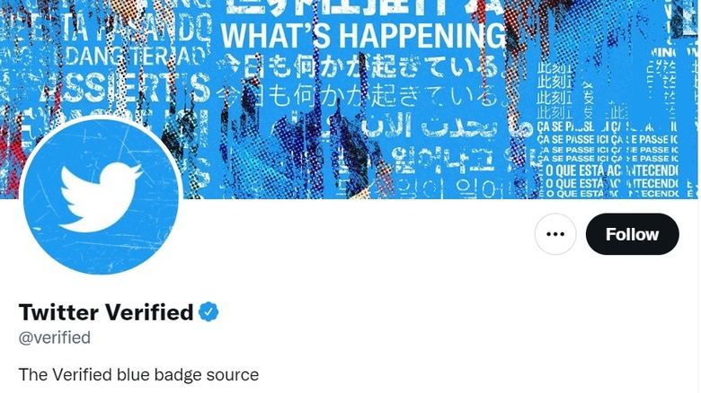 Twitter verified account