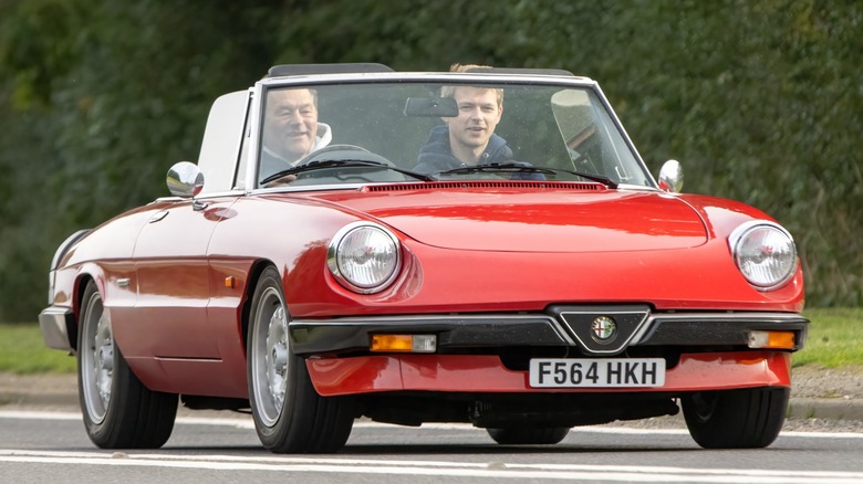 Red convertible Alfa Romeo Spider