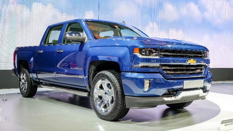 Blue Chevrolet Silverado